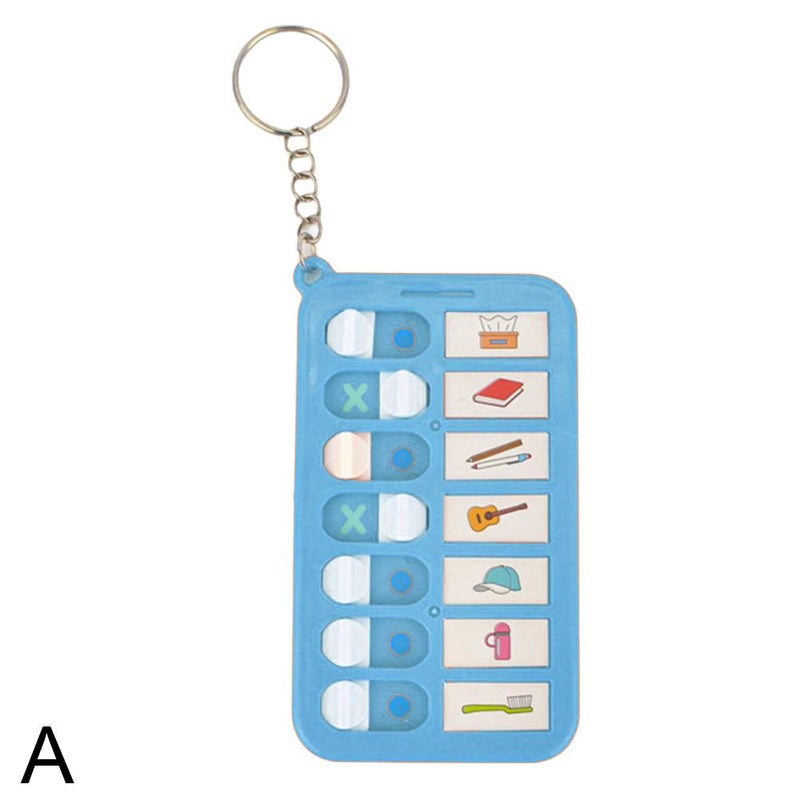 Anti-forgetting time clock, children's time management notebook, task plan check-in keychain